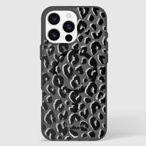 kate spade Gray & Black Leopard Print Phone Case